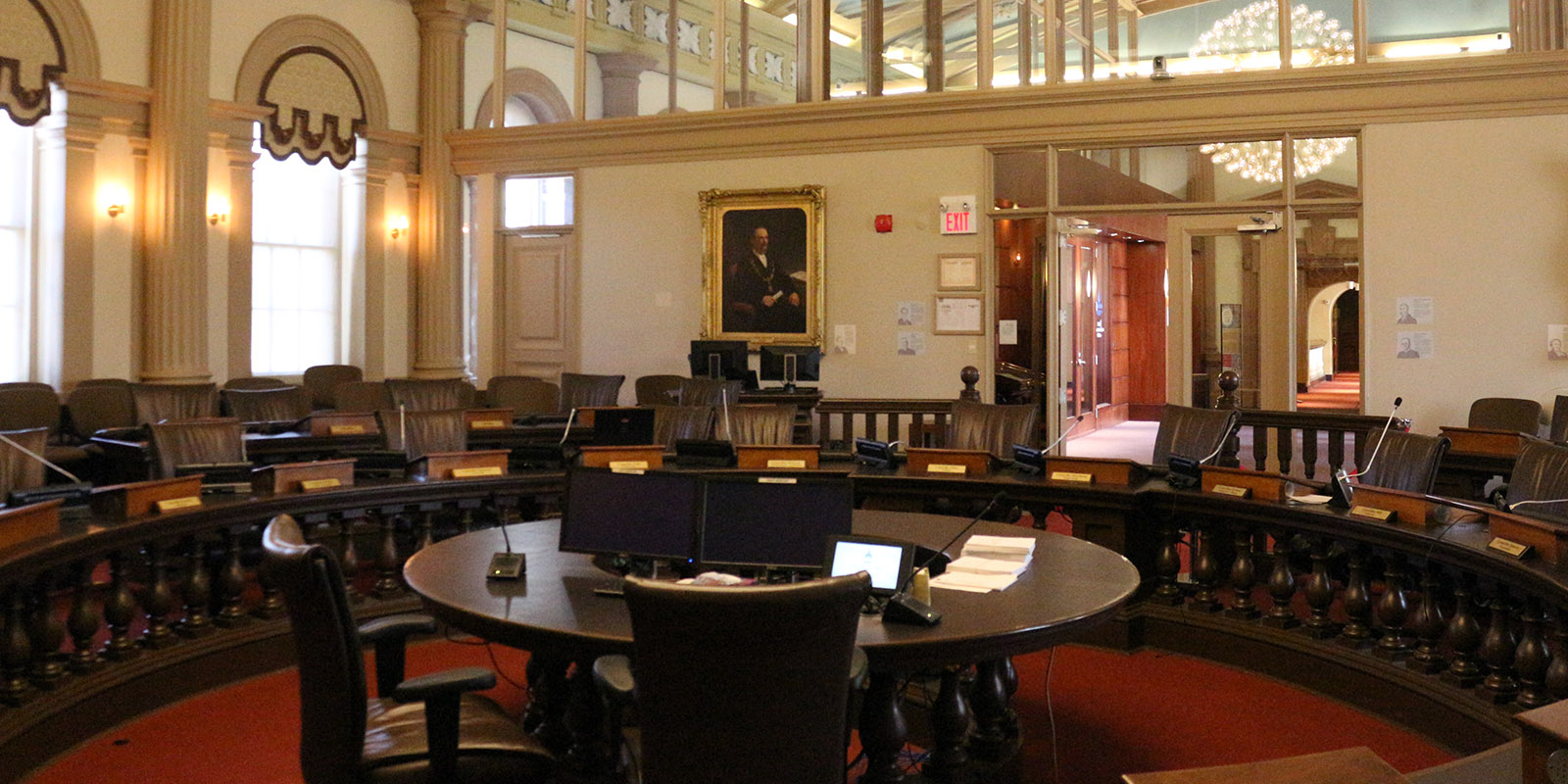 Inside Cityhall council chambers