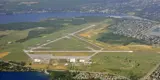 Drone image of the Kingston Airport showing all runways