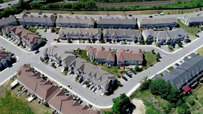 Drone image of a Kingston neighbourhood