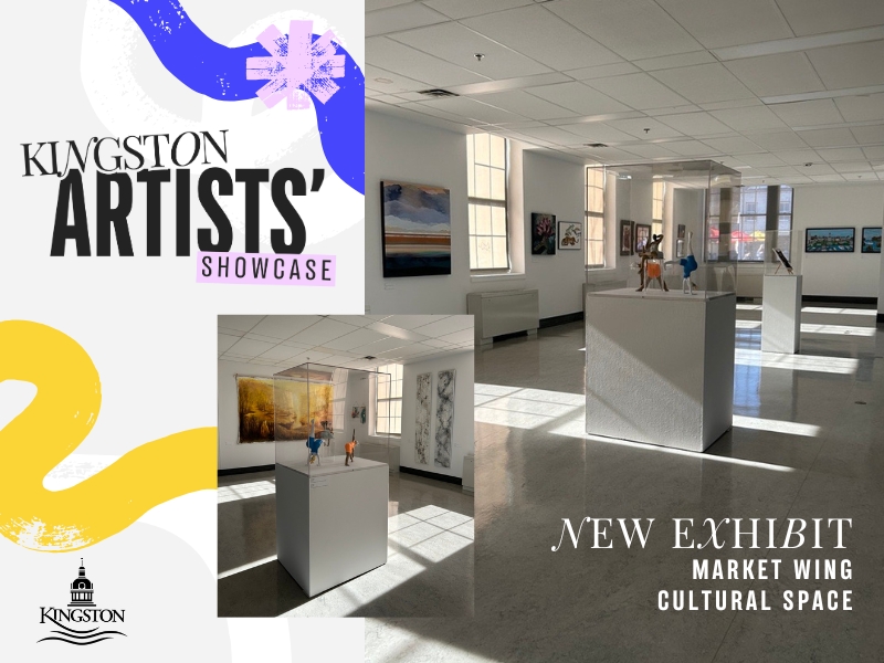 Kingston Artists' showcase. New exhibit market wing cultural space.