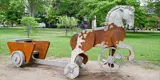 The horse and cart sculpture