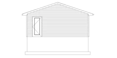 Side view of an architectural floor plan of a detached additional residential unit